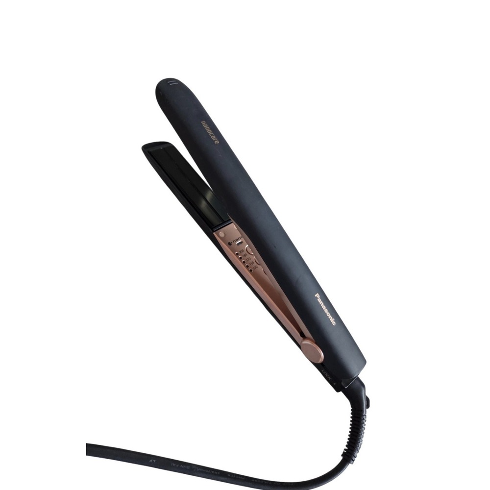 Panasonic Flat Iron Hair Straightener Nanoe Care EH-HS0E Black Salon Ceramic